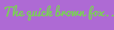 Image with Font Color 7BCF57 and Background Color AE6AD4